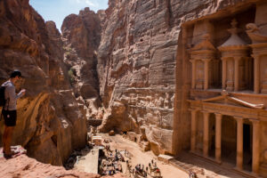 View of the Treasury at Petra, Jordan