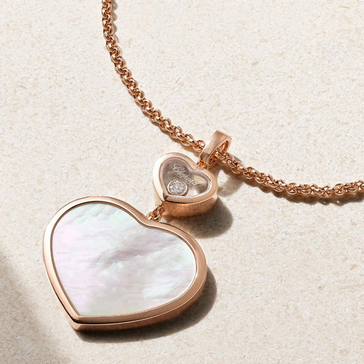 2025 Valentine's Day Gift Ideas: net a porter chopard heart necklace gold jewellery